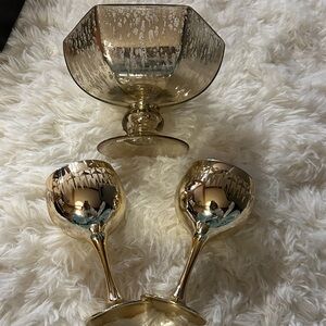 Elegant Gold Glassware Set
